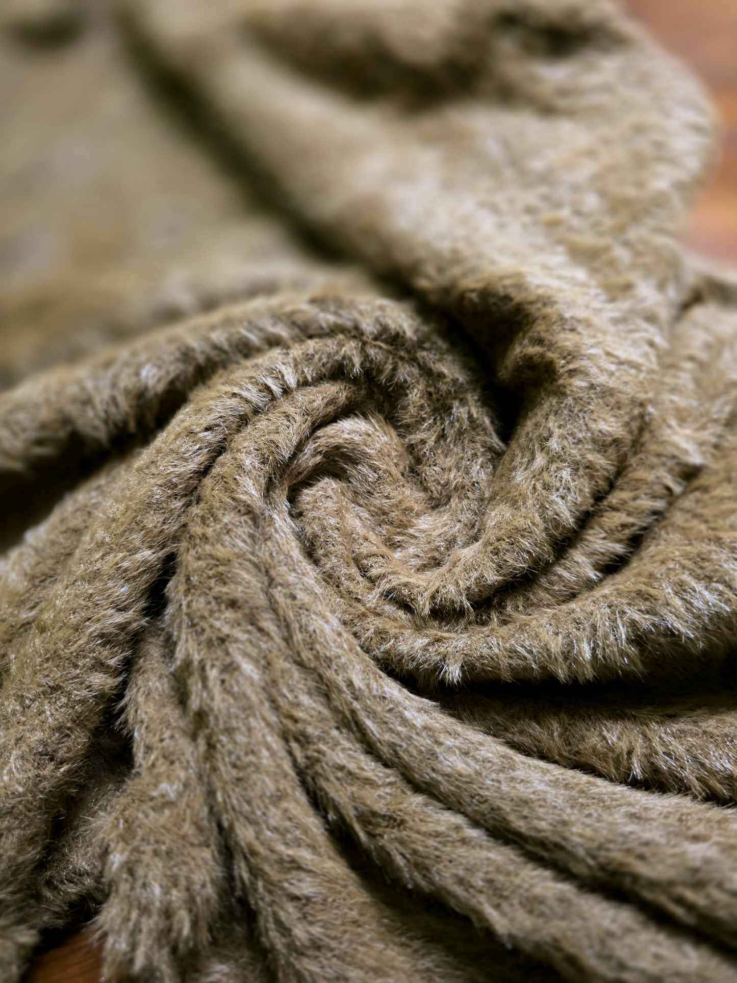 Fuzzy Knit Sweater (Brown)