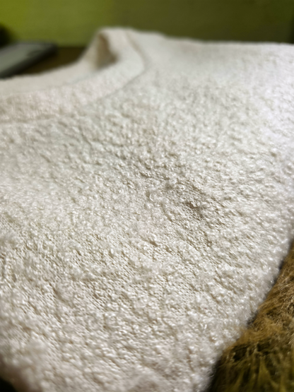 Fuzzy Knit Sweater (Cream)