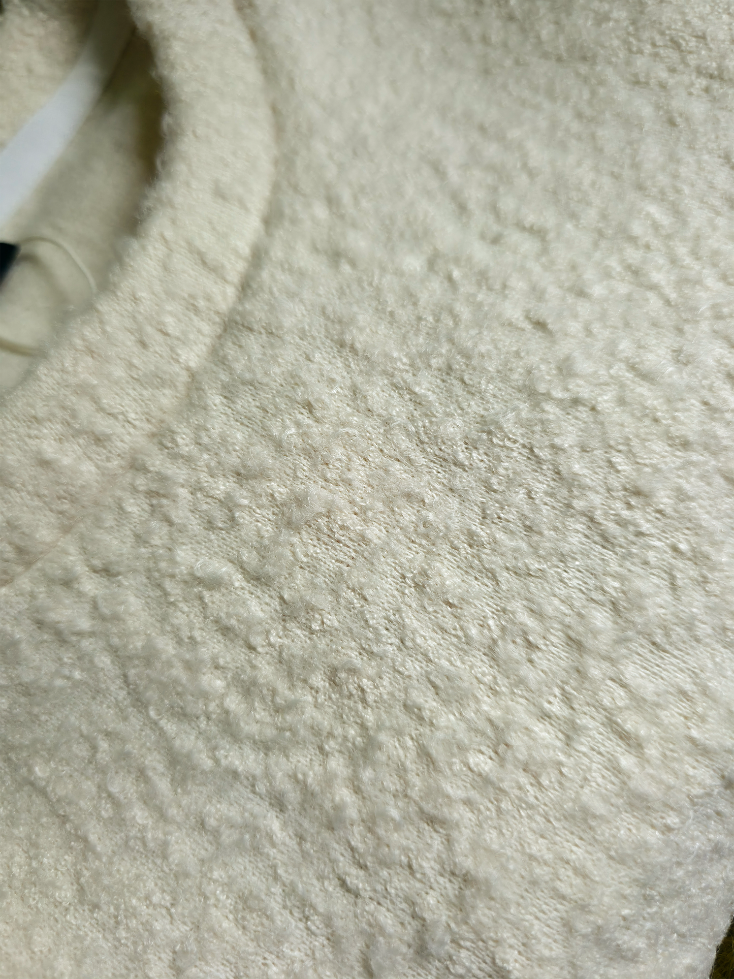 Fuzzy Knit Sweater (Cream)