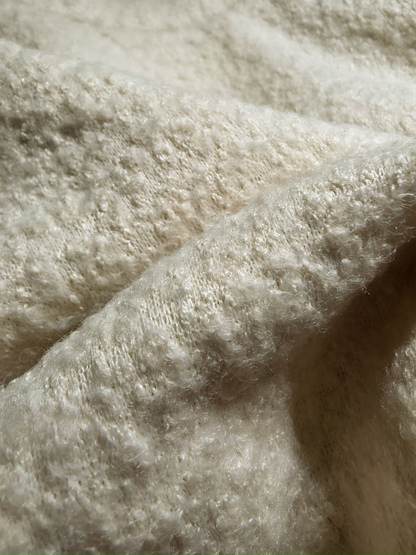 Fuzzy Knit Sweater (Cream)